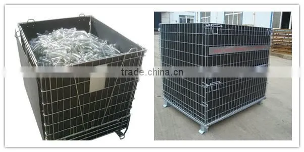 PET Preform Mesh box wire cage metal bin storage container
