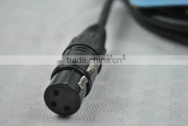 Professional 3 pole XLR microphone cable with black color MC041-10ft