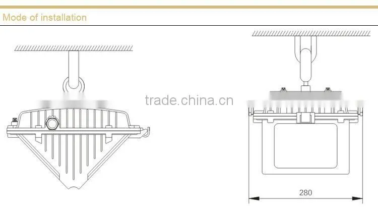 DGS40/127L(A) mining light, flameproof LED roadway lights