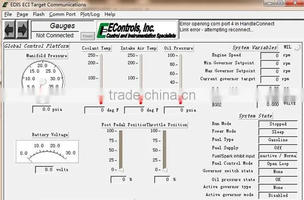 ECONTROLS & WOODWARD Natural Gas Engine Electronic Control Systems Test Cable