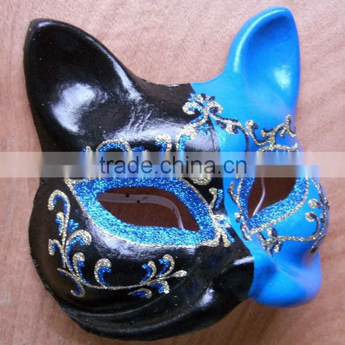 Half Blue Half Black Party Man Masks