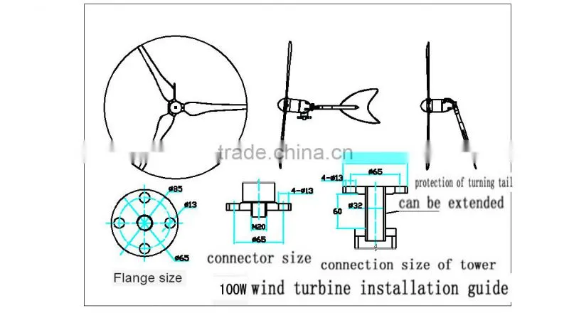 3 phase wind turbine generator