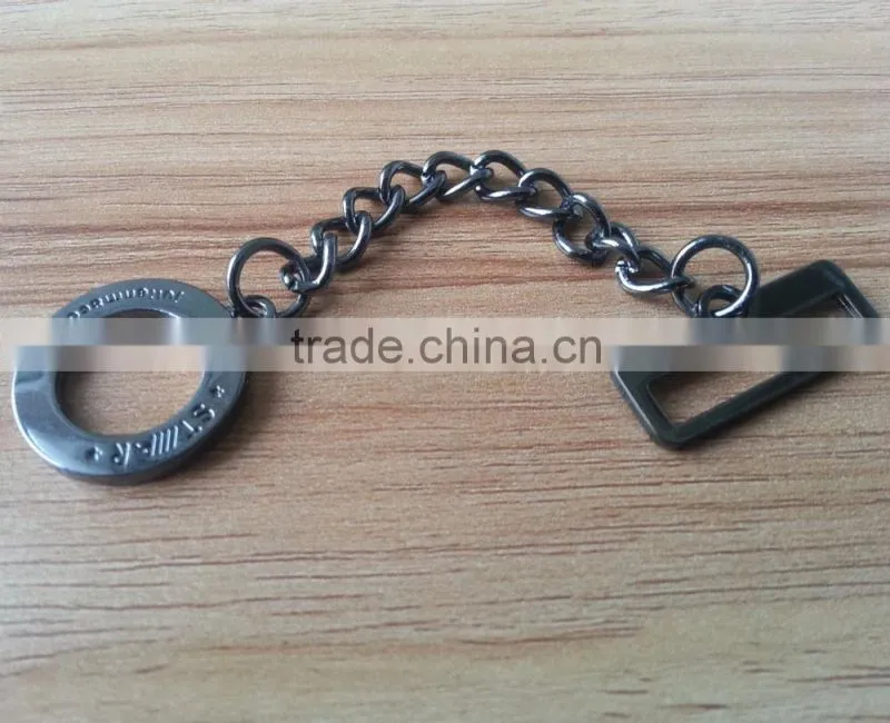 Ring and Rectangle Buckle with chain metal badges -- M1762