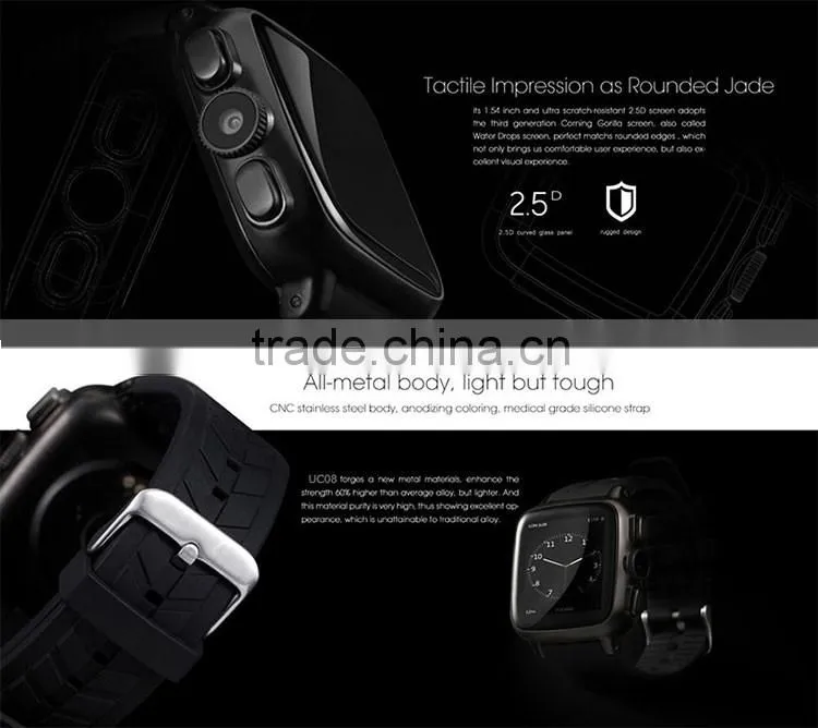 Stainless steel 3g quad band watch cell phone 3g