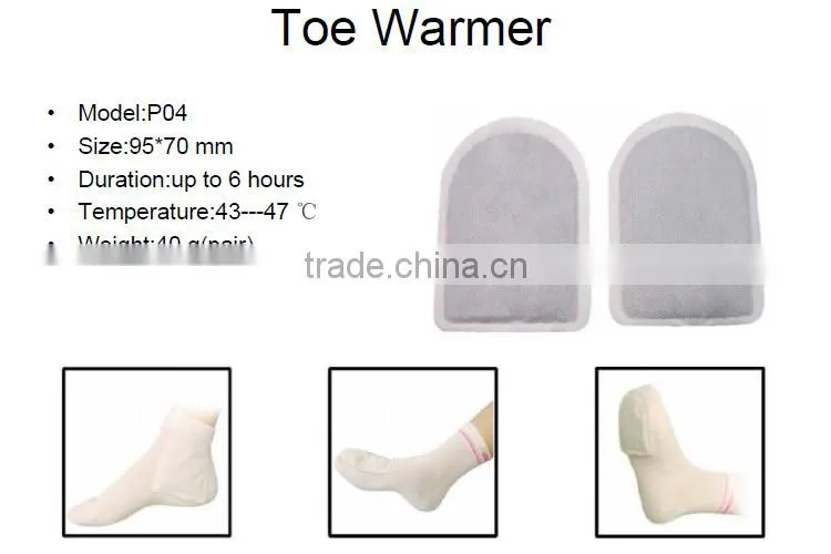 Instant Air Activated Disposable Toe Heater For Winter Use With CE Certificate