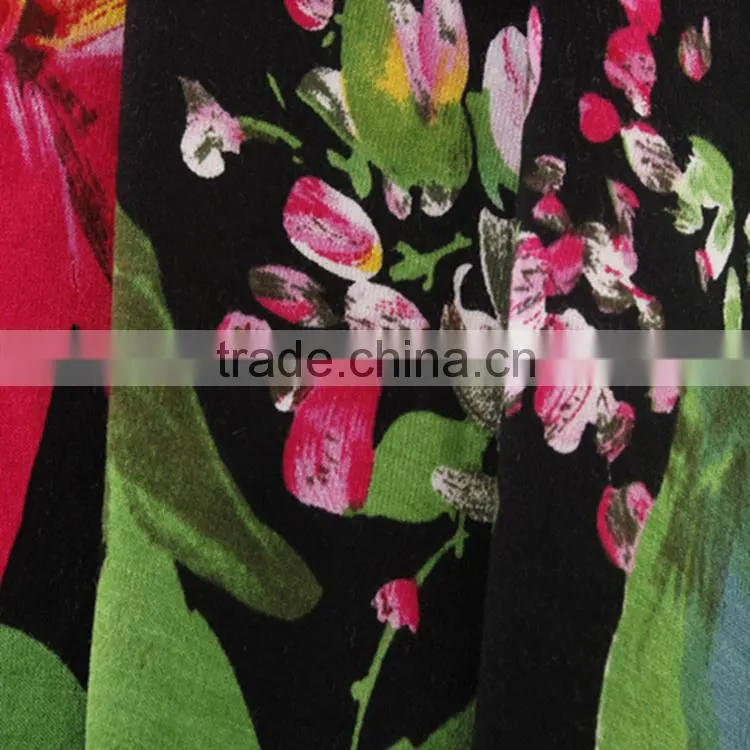 china textiles 100% cotton fabric flower printing for fashion one-piece dress