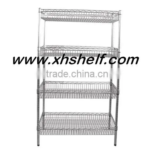 Double Side Chrome Metal Wire Shelf With NSF Certification