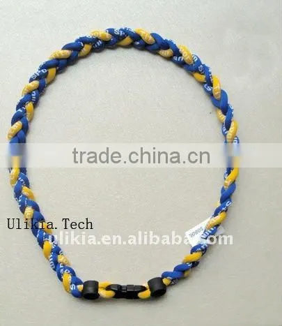 2011 Hot selling titanium braided necklace with 55colors