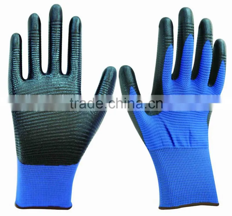 High quality oil resistant 18G seamless blue nylon inner gloves liner price