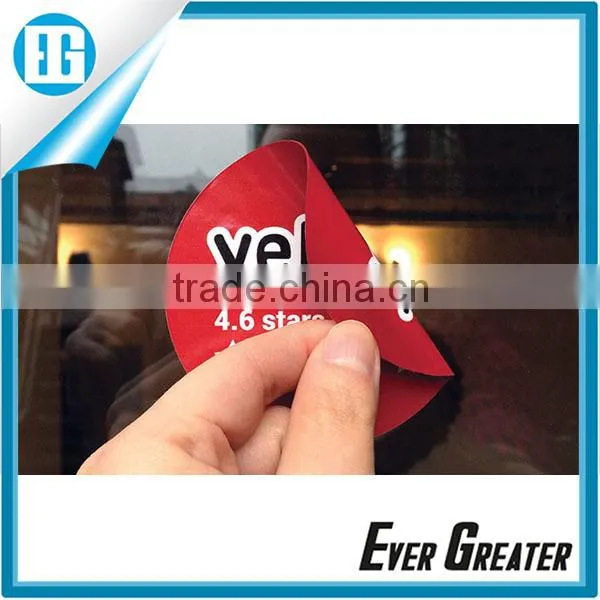 Custom double side printing static cling vinyl sticker, DIE CUT WINDOW STICKER custom car bumper sticker