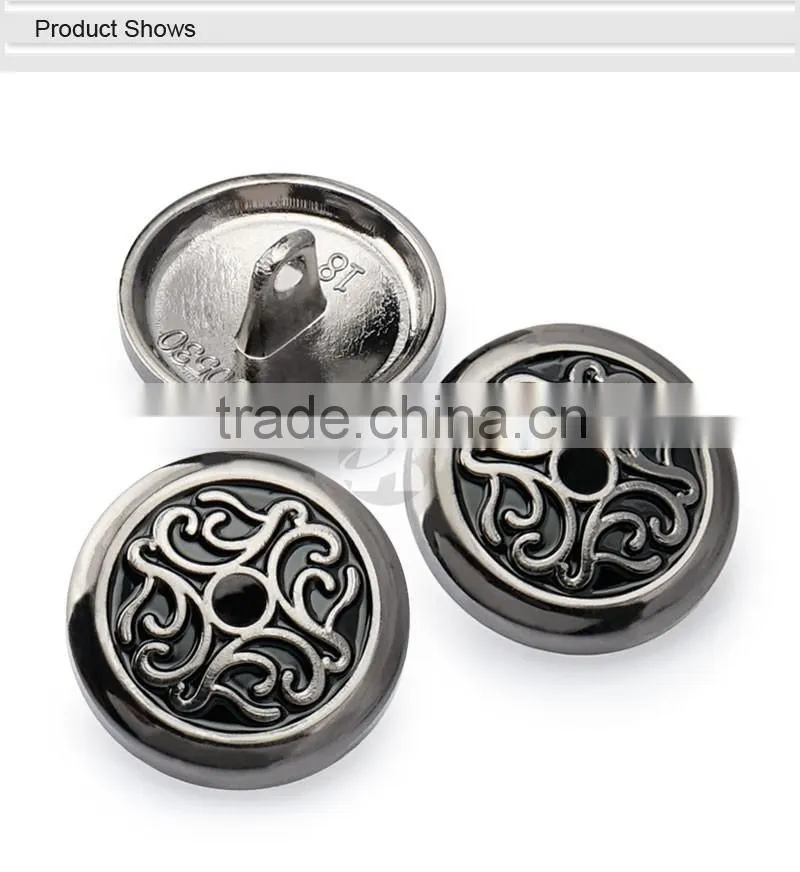 Wholesale Custom Gun Metal Cap Top Sew Buttons For Women Fashion Coats