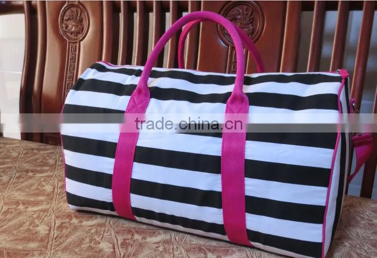 Travel bags low price with canvas stripe with factory price