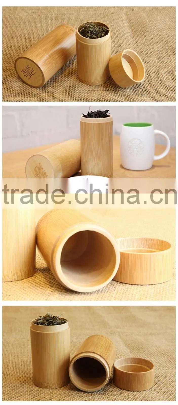 Wholesale Custom Logo Engraved Solid Wood Gift Bamboo Tea Box