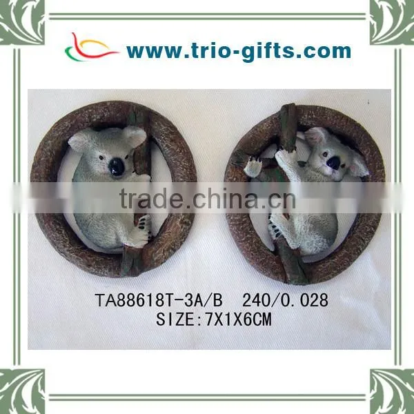polyresin leopard cat magnet