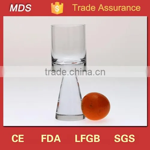 High quality blown small cone shaped stem red wine glass