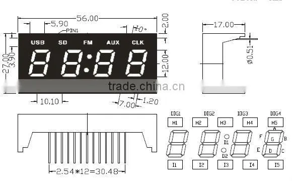 Dual color 0.48 inch LED digital display technology