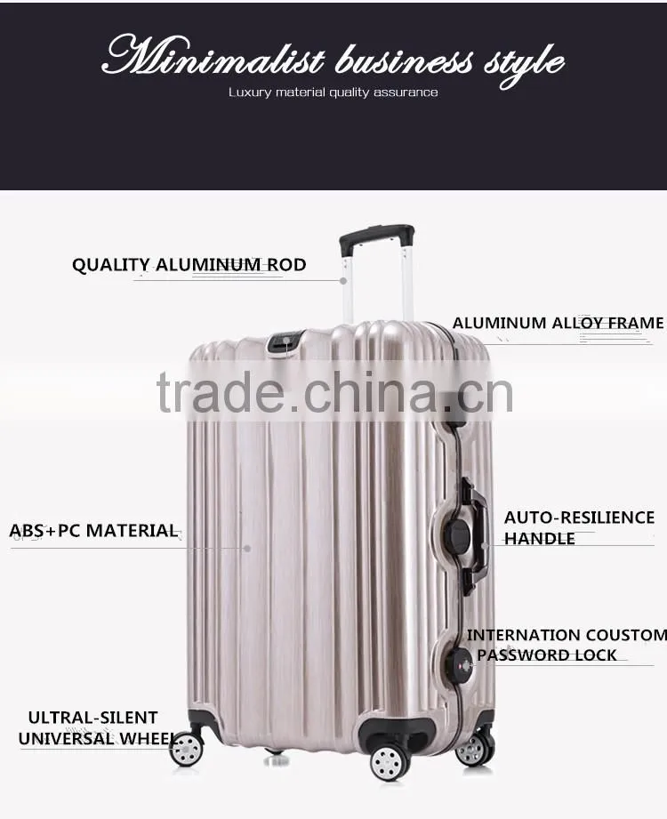 Classic business aluminum frame uprights/suitcase