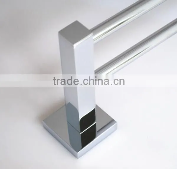 60cm High Quality Brass Chrome Metal Towel rail, Towel Holder Bath Towel Rack Double Bar Bathroom Hardware Accessories