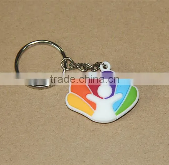 colorful 3D plastic soft pvc carton key chain