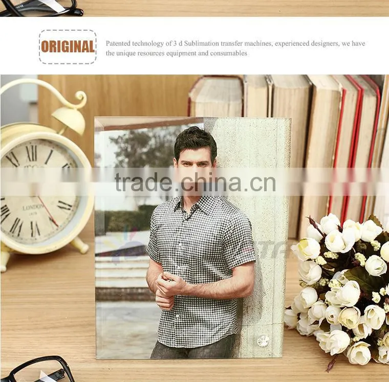 Yiwu sublimation factory new design glass photo frame