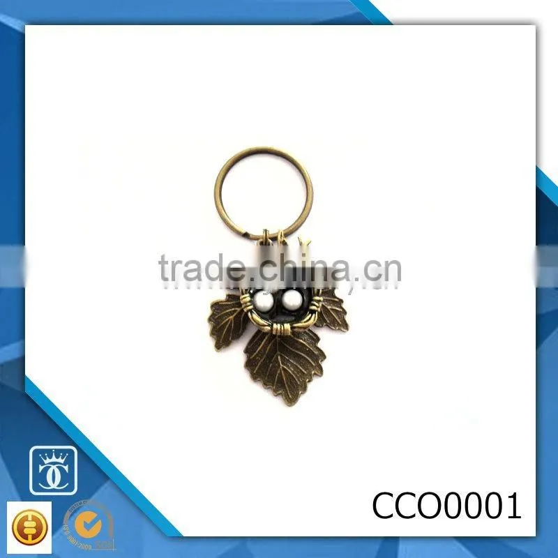alibaba china supplier metal keychain of birdnest