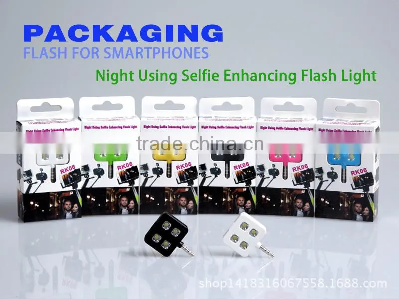 For iphone 6 samung IBLAZR flashing mini led video light Enhan Mini portable led flash light , selfie flash led