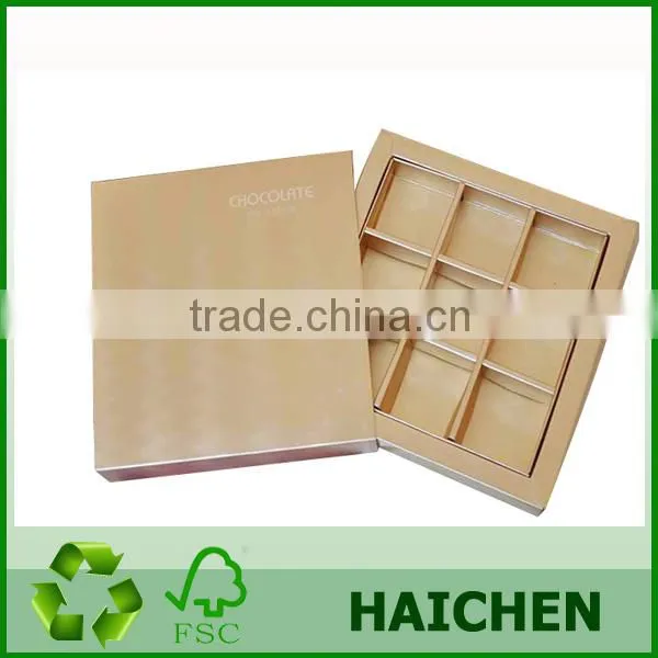 6 PCS/9 PCS/12 PCS Custom Cardboard Candy Chocolate Boxes Packaging