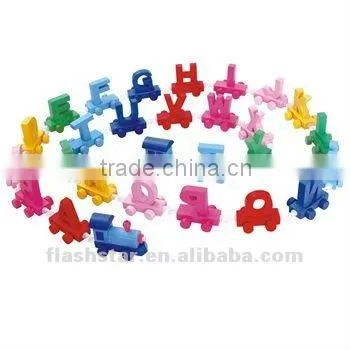 2014 wooden alphabet train for kids