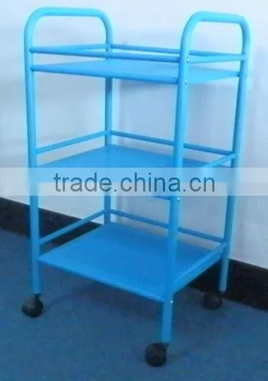 3 tier metal storage shelf with wheel
