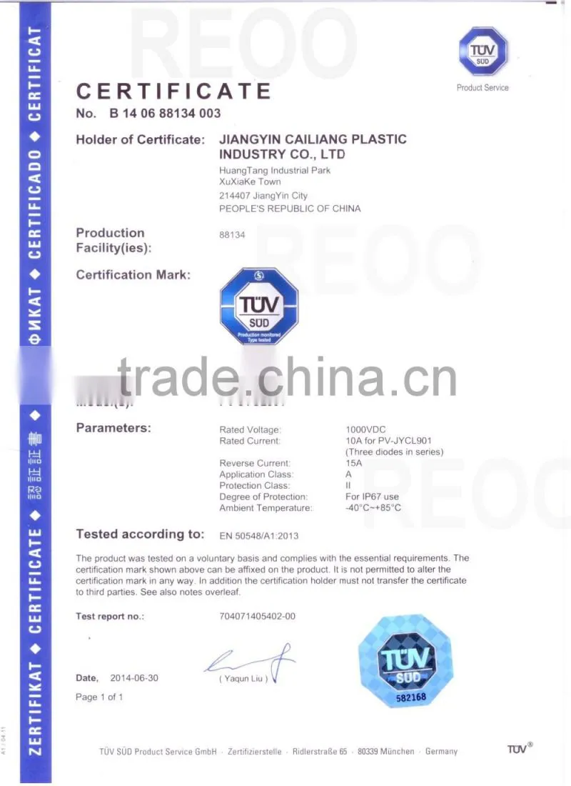 REOO Solar panel raw material and solar cell and PV junction box