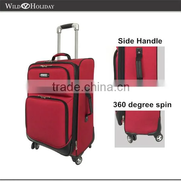 4 wheels 2015 new design red luggage