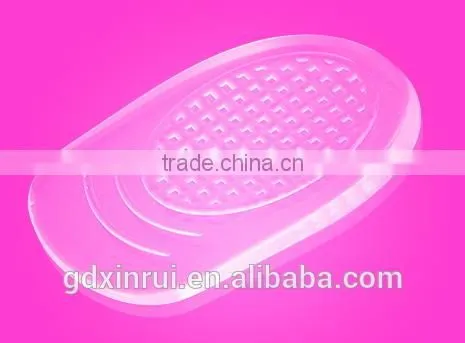 Fashion Shoe Cushions/Pads Silicone Sticky Anti Slip Massage PU Gel Ladies Foot Insoles