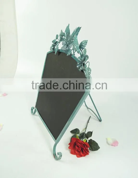 Antique stand for metal menu blackboard