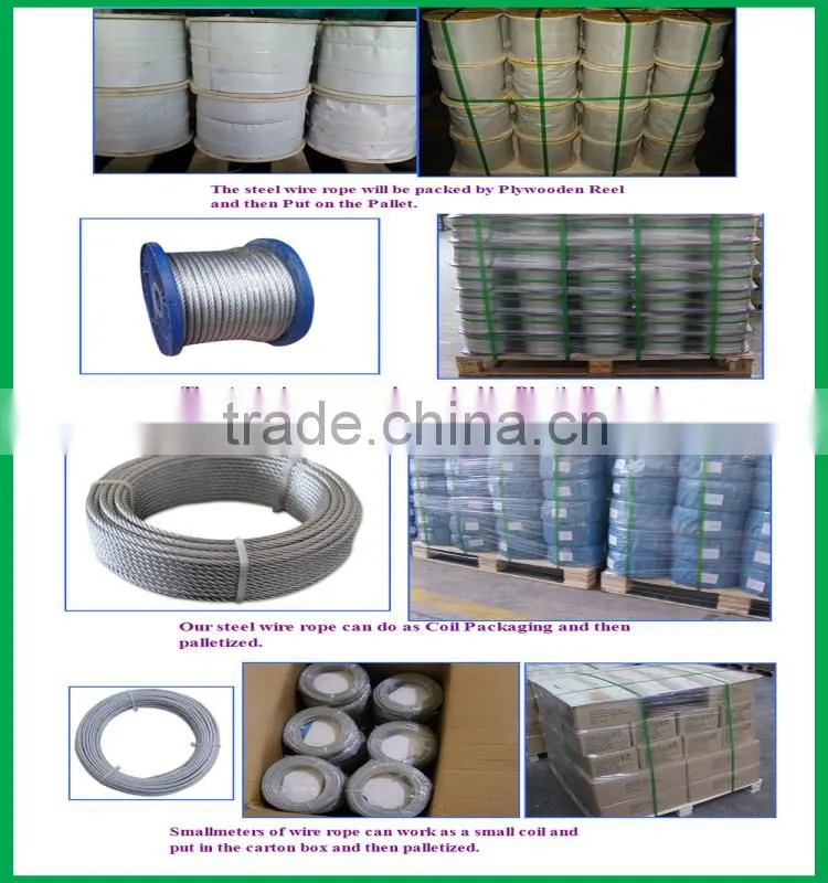DIN3053 5mm galvanized steel wire rope