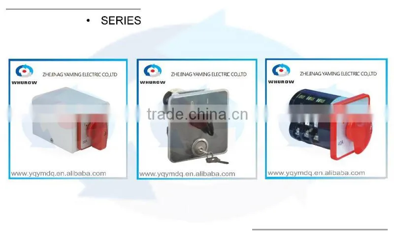 Rotary switch YMZ12-50/4 changeover cam combination switch 4 poles 14 positions 14 terminals 50A Ui 690V sliver point contacts