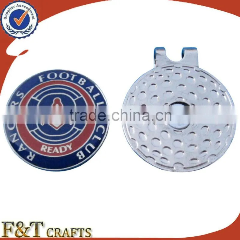 Custom sofr enamel golf epoxy hat clip/ golf cap clip ball marker/mini hat hair clip