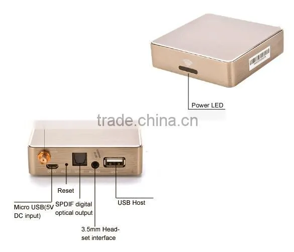 New Wonderful Music 2dbi AirMusic AirPlay DLNA AirPlay Qplay Wifi Music Audio Receiver HIFI Speaker SV008356
