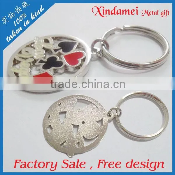 Lucky grass pink series metal key chain