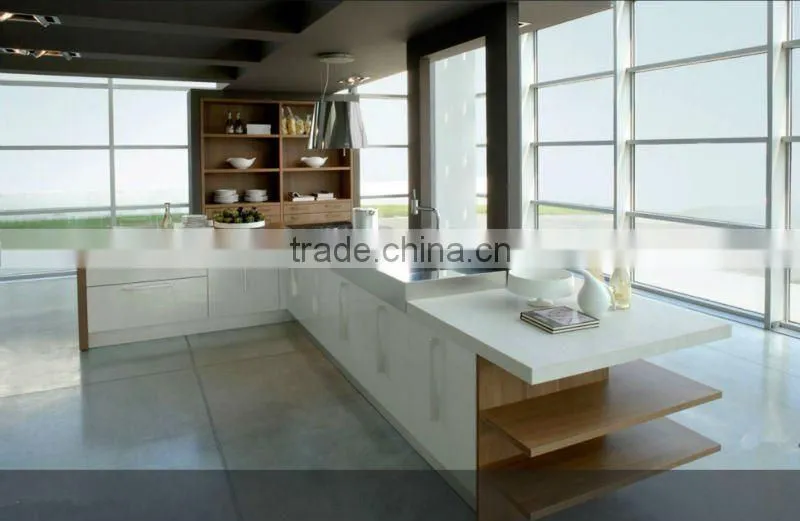 Modern mix style melamine mixed lacquer kitchen cabinet