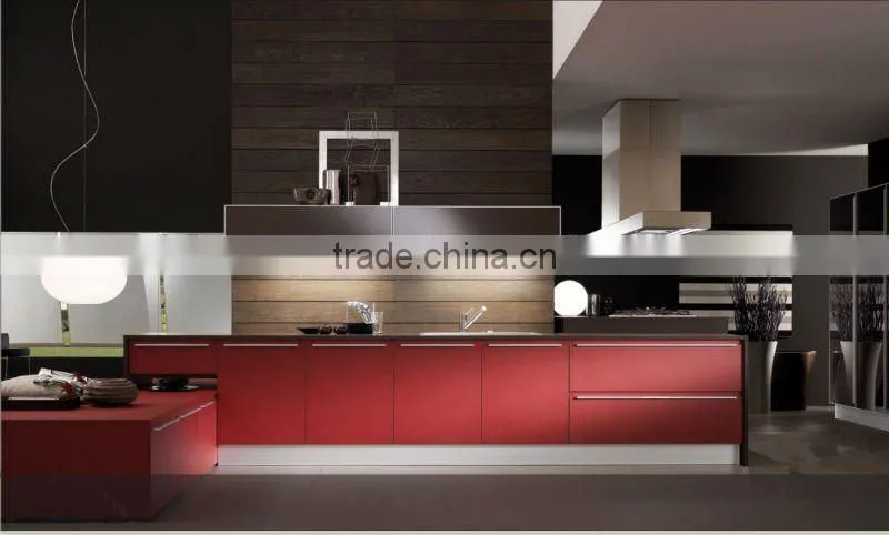 Modern mix style melamine mixed lacquer kitchen cabinet