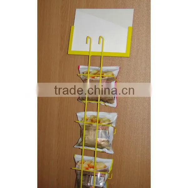 wire hanging crisps display rack manufacturer with good quality