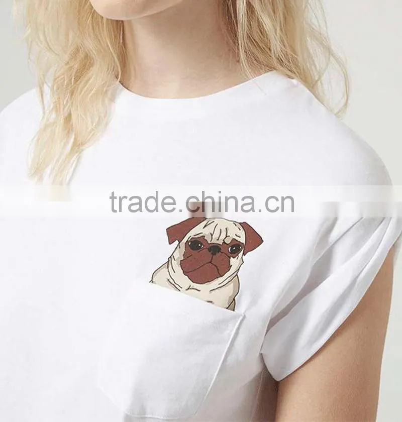 Slim Fit Pug Pocket Tee by Tee & Cake