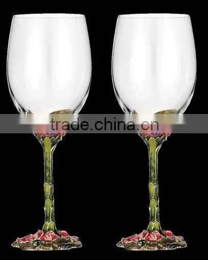 2014 New Design, Crystal/Glass Candle Holder with Enamel for Newly Weds