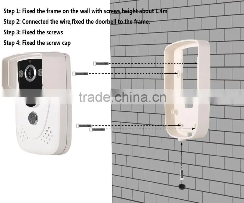 HD 720P Wifi Wireless Video Door Phone Doorbell Intercom With GSM function waterproof IP55 Remote Network Home Building