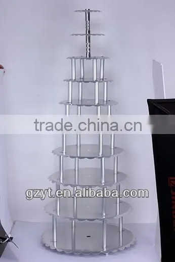 4-Column Aluminum Alloy Cake Stand 6/8/10 Layer