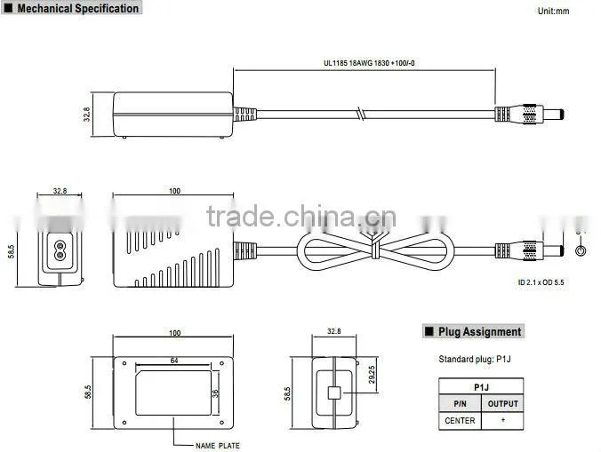 Mean Well 48v 0.31a power supplies/ 12~15W AC-DC Single Output Desktop/48v switching power supply