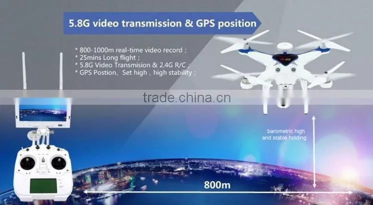 2017 high quality 2216 brushless motor 5.8G GPS follow me drone