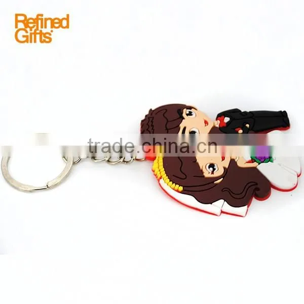 Waterproof PVC Rubber Fashion and Novelty PVC Rubber Keychain