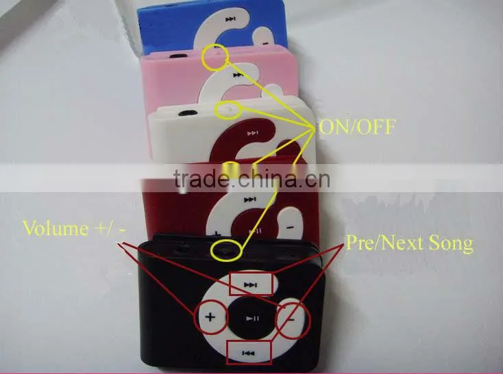 Customerized LOGO Mp3 Player With 8 Multi Colors