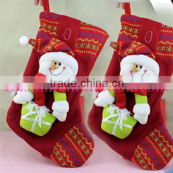 Shopping mall christmas decorations large knit christmas stockings